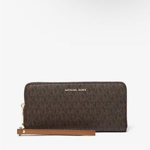 Michael Kors Large Logo Continental Wallet Brown